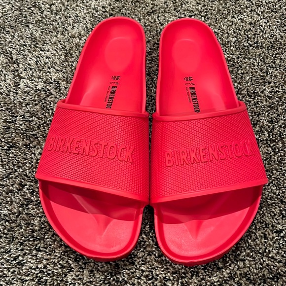 Birkenstock Shoes Birkenstock Red Rubber Slide Sandal New Poshmark